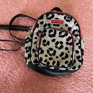 Betsy Johnson Leopard print backpack